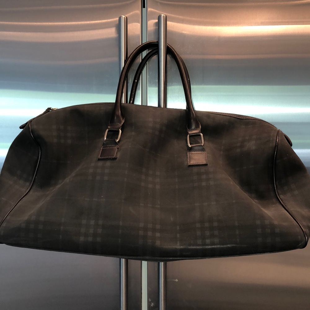 Dark brown Burberry duffle bag